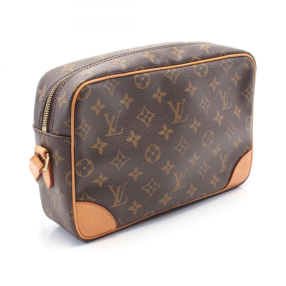 Louis Vuitton Canvas Brown Leather Bag Shoulder Trocadero Monogram